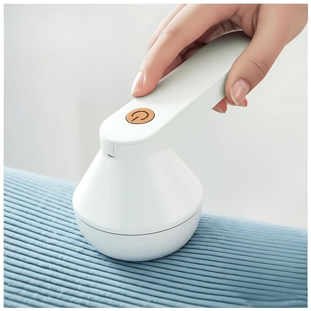 Removedor Eléctrico Quita pelusas Pelos Bolitas de Ropa Inalámbrico Recargable Blanco