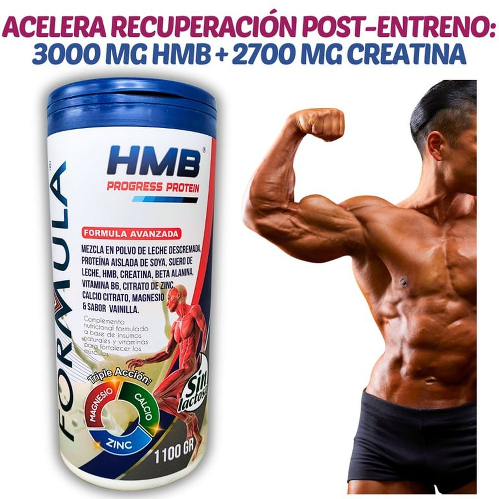 1KILO 100GR DE PROTEÍNA CON HMB 3000MG  CREATINA 2700MG  RECUPERACIÓN MUSCULAR POST ENTRENO