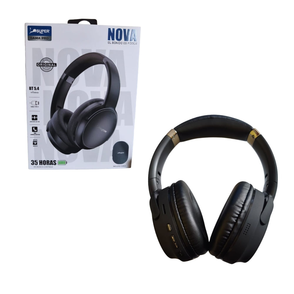 Audífonos de Vincha Bluetooth con Cancelación de Ruido Gama Pro Nova