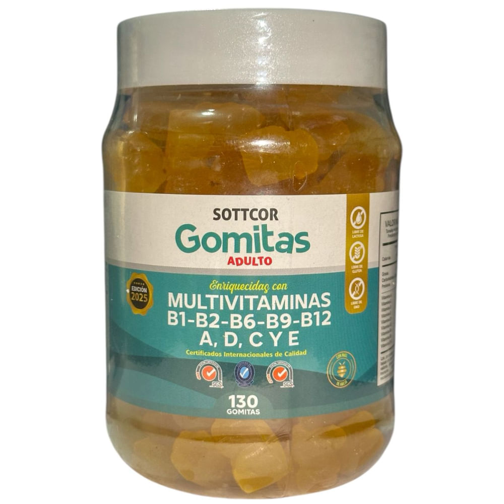 GOMITA MULTIVITAMINAS ADULTO SOTTCOR 130 UND