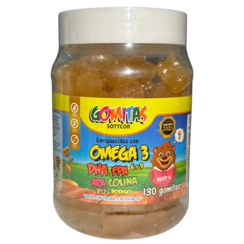 GOMITA OMEGA 3 NIÑOS SOTTCOR 130 UND