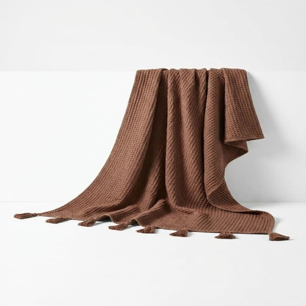 Manta Aura Chocolate Confort y Elegancia 195x250cm