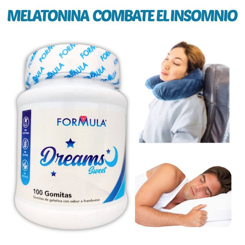 MELATONINA 100 GOMITAS PARA ADULTOS 5MG FALTA SUEÑO INSOMNIO FORMULA V