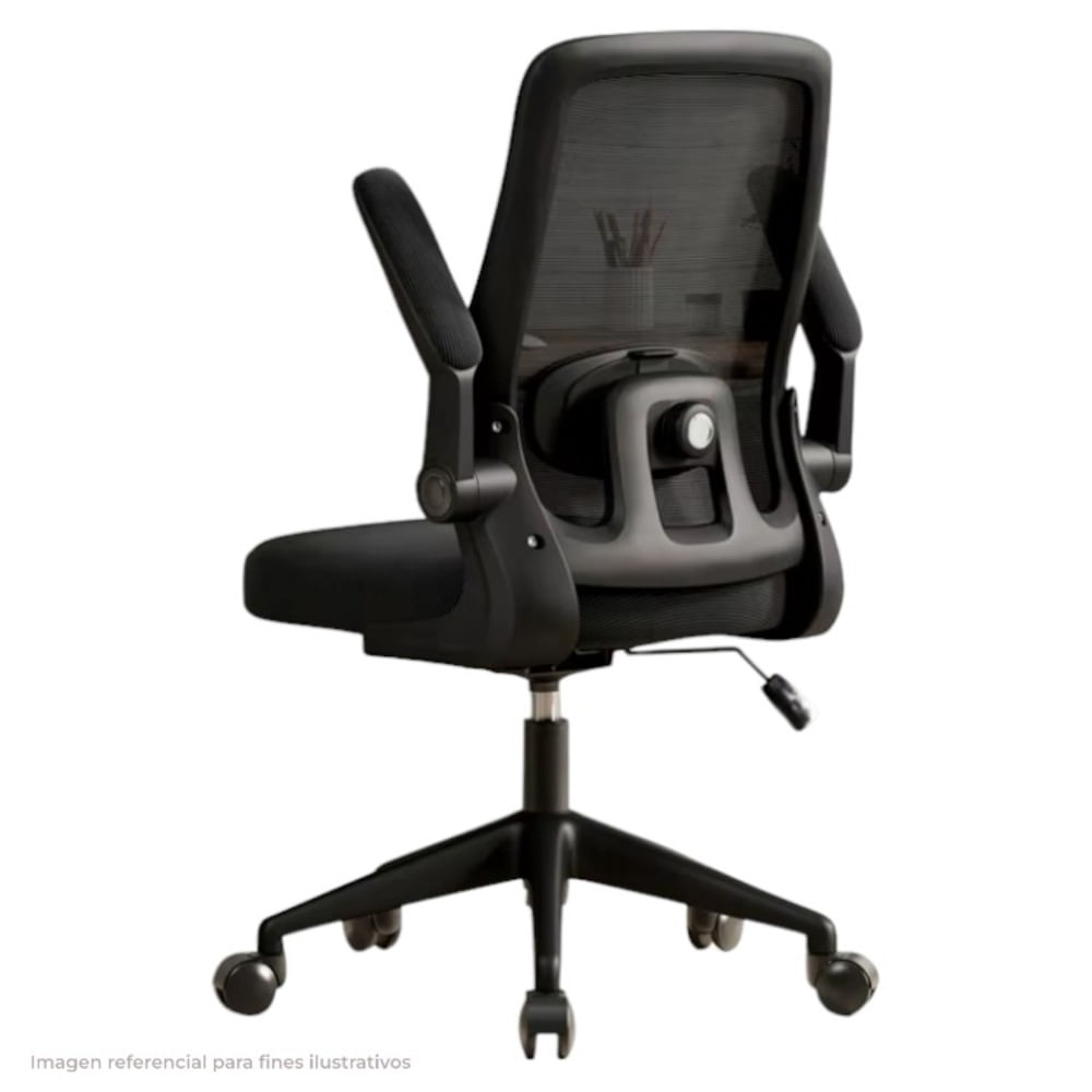 Silla de Oficina con Respaldo Ergonómico de Malla Negro