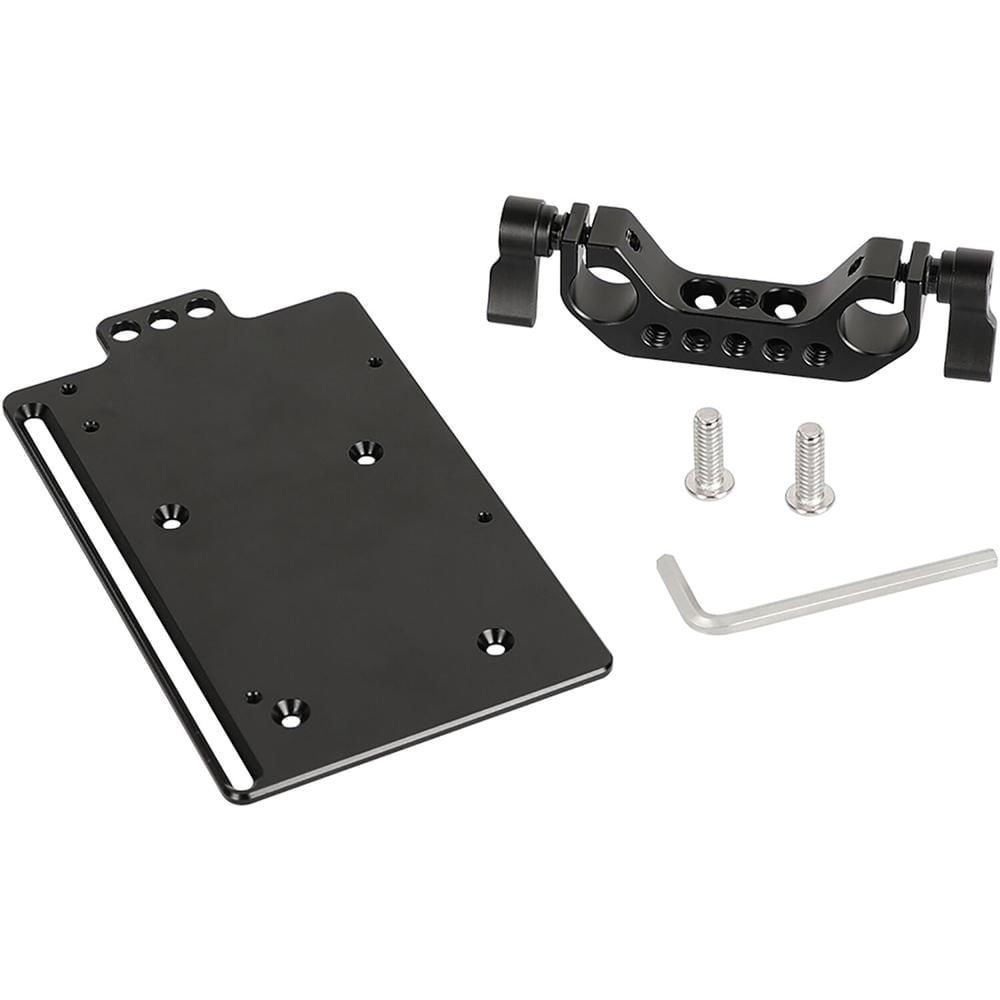 CAMVATE Placa Trasera Simple con Abrazadera de Varilla LWS de 15mm para Placa de Batería V-Mount