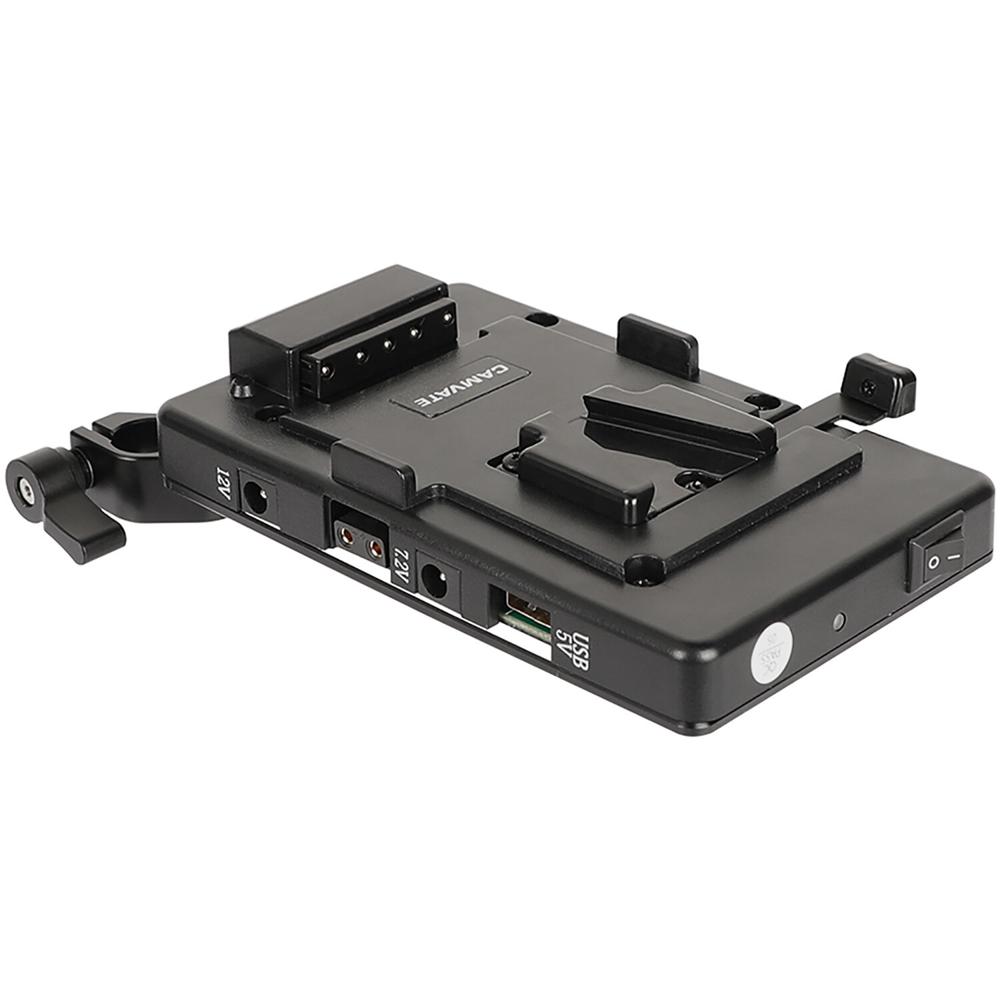 CAMVATE Quick Release V-Mount Battery Plate with Power Outputs & 15mm Rod Clamp 1646039-REG CAMVATE Quick Release V-Mount Battery Plate with Power Outputs & 15mm Rod Clamp 1646039-REG