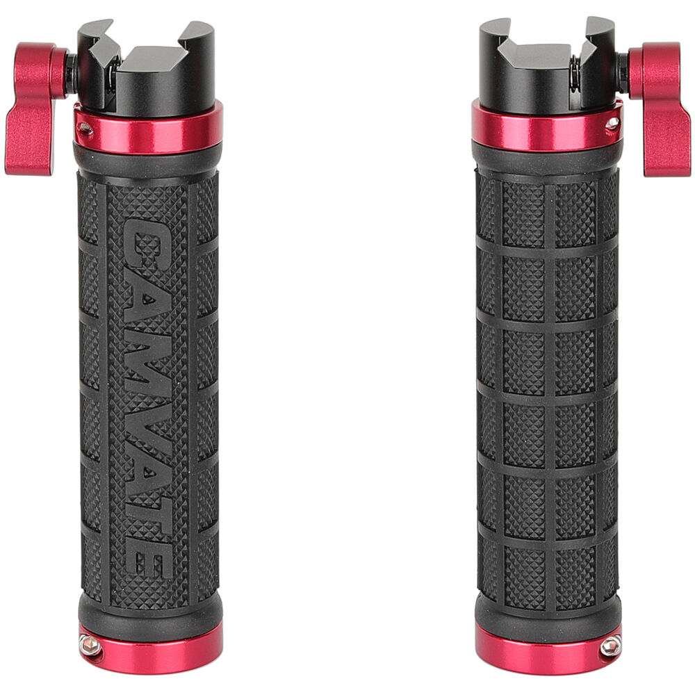 Set de Dos Empuñaduras de Goma CAMVATE con Clip NATO (Negro/Rojo) - Compatible con Jaula de Cámara 1726674-REG Set de Dos Empuñaduras de Goma CAMVATE con Clip NATO (Negro/Rojo) - Compatible con Jaula de Cámara 1726674-REG