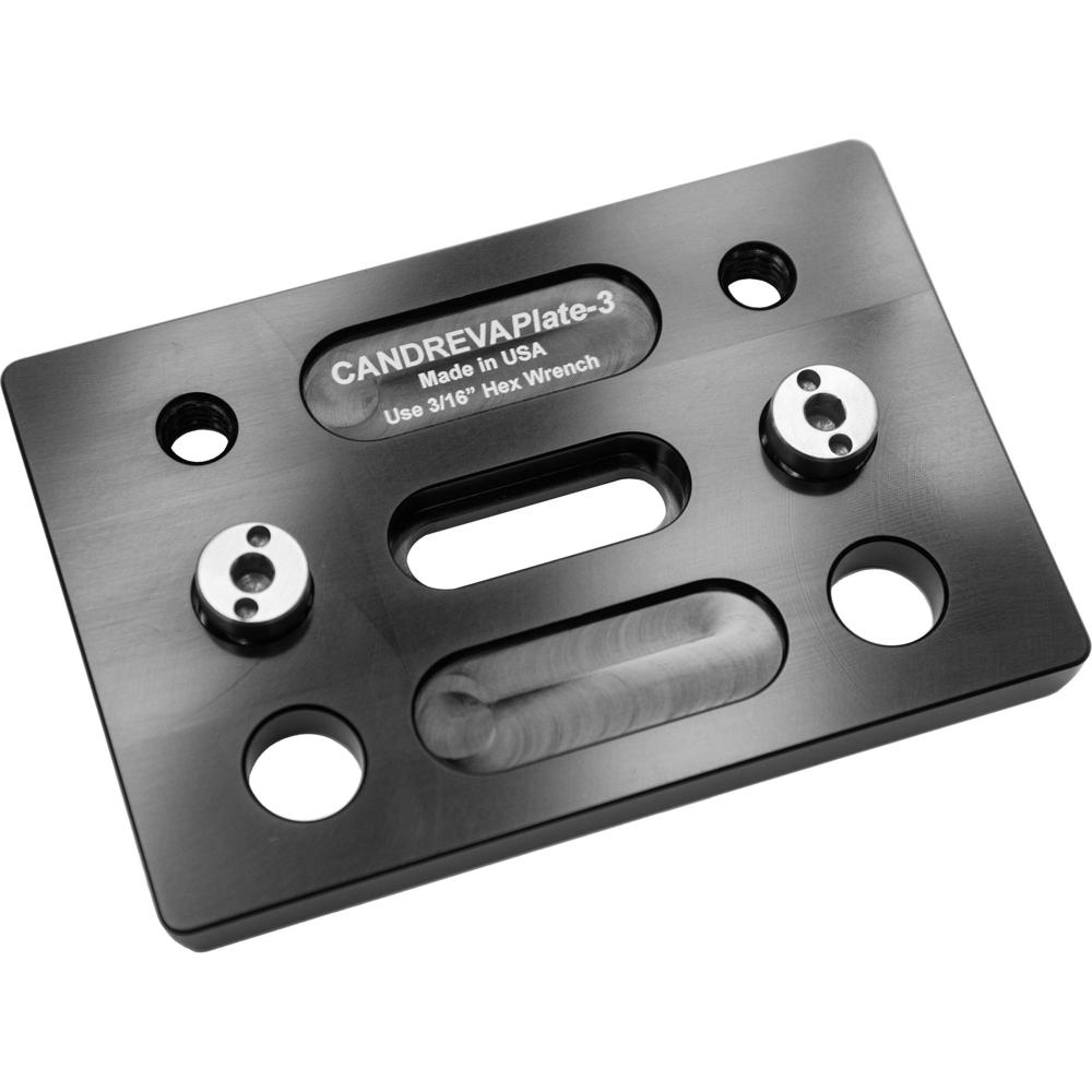 Candreva CandrevaPlate-3 Placa de Liberación Rápida de 120mm con Tornillos y Herramienta Hexagonal