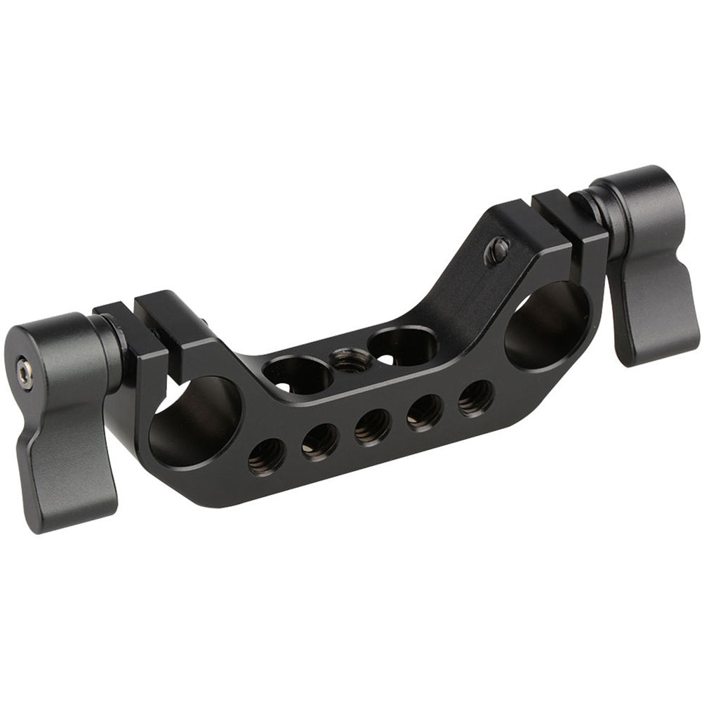 CAMVATE 15mm Rod Clamp for DSLR Cage Baseplate (Black Knobs)