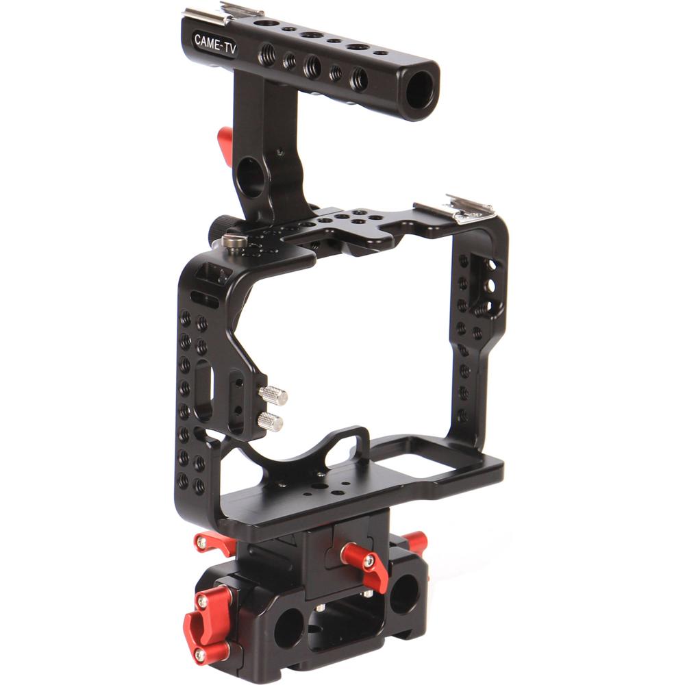 CAME-TV H-A7R2 Cage para Sony a7S II/a7R II - Diseño Antitorción, Base de 15mm LWS, Montajes de Zap