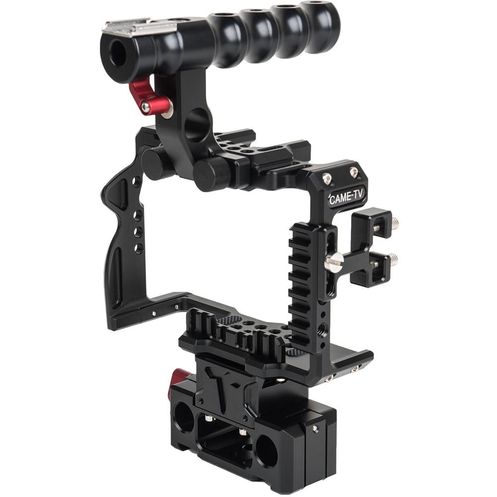 CAME-TV Rig Modular para Cámaras Sony a7R III y a7R IV - Manija Superior, Base de 15mm, Jaula, Abra