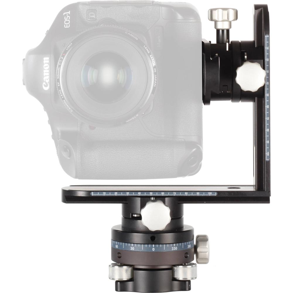 Cabezal de Nivelación Panorámico Cambo CLH-500 con L-Bracket - Soporta 11 lb (5 kg), Detentes para 866687-REG Cabezal de Nivelación Panorámico Cambo CLH-500 con L-Bracket - Soporta 11 lb (5 kg), Detentes para 866687-REG