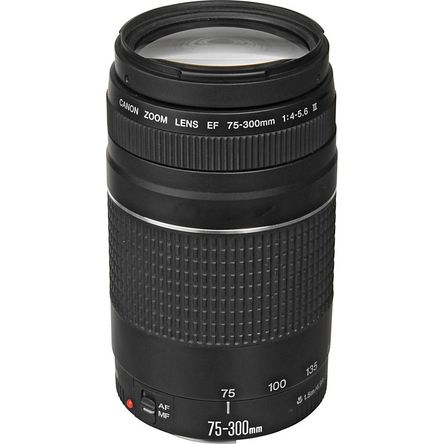 Lente Canon EF 75-300mm f/4-5.6 III - Montura EF, Formato Full-Frame, Abertura f/4 a f/45, Recubrim 169267-USA Lente Canon EF 75-300mm f/4-5.6 III - Montura EF, Formato Full-Frame, Abertura f/4 a f/45, Recubrim 169267-USA