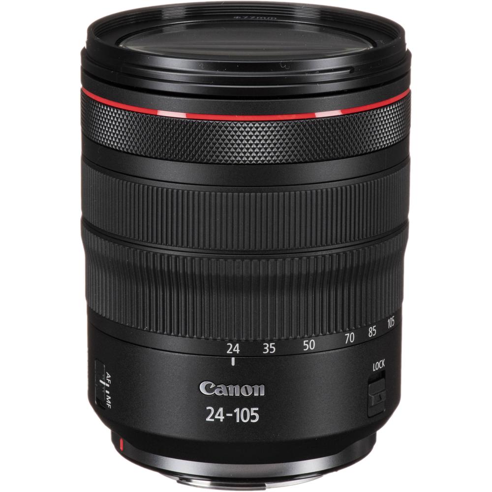 Lente Canon RF 24-105mm f/4 L IS USM - Montura RF, Formato Full-Frame, Apertura f/4 a f/22, Recubri