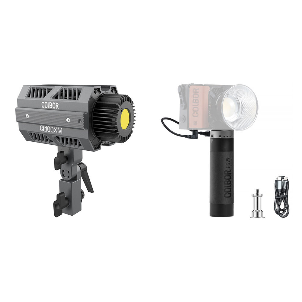 COLBOR CL100XM Monolight LED Diurna con Kit de Empuñadura PG99 - 97.68Wh, 35,420 Lux, 5600K, 97+ CR