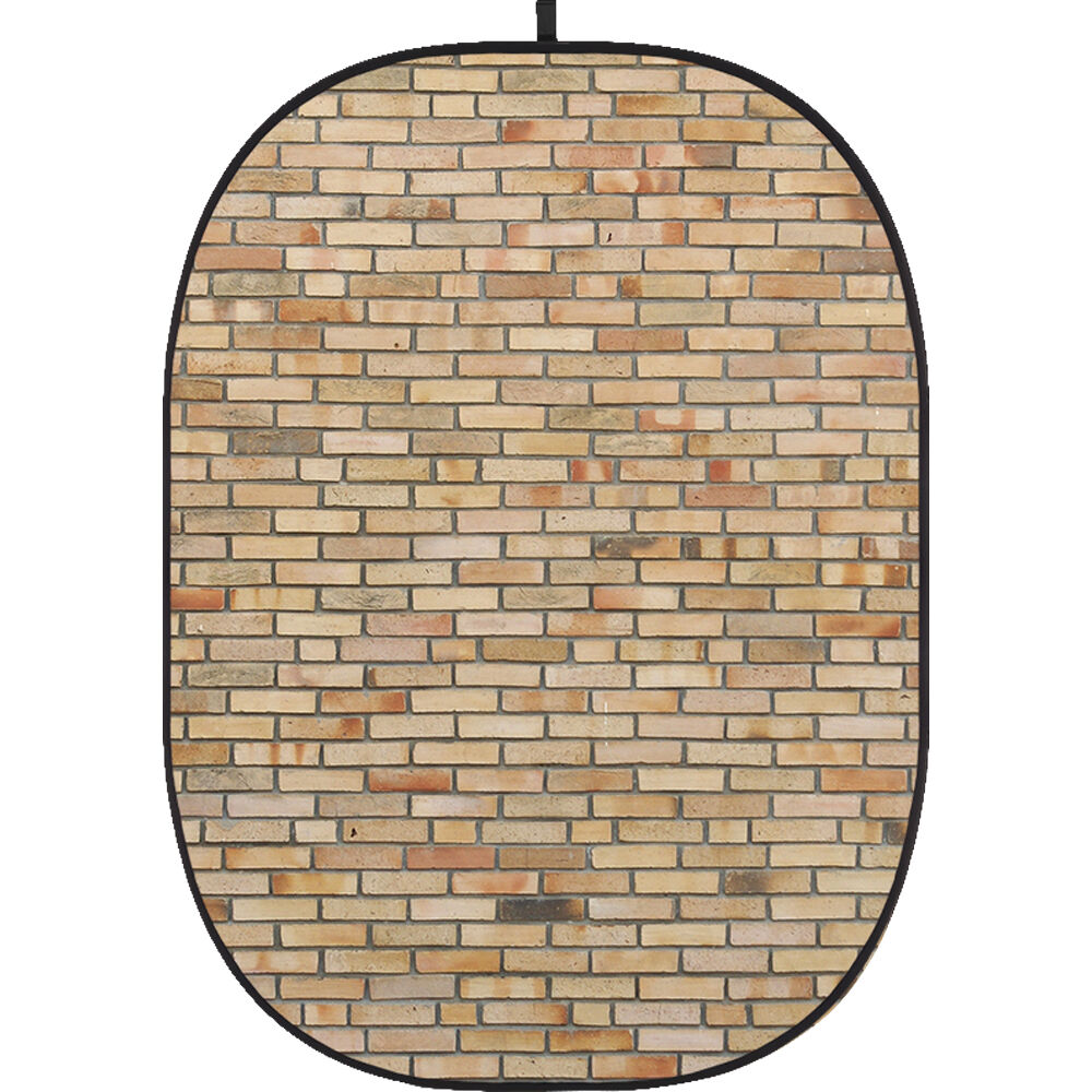 Fondo Colapsable Godox 5 x 6' (Pared de Ladrillo 9) - Sin Arrugas, Estructura Autosoportante, Ideal