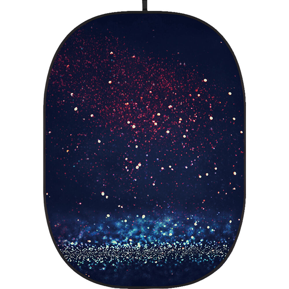 Fondo Colapsable Godox 5 x 6' (Textura Bokeh 10) - Sin Arrugas, Marco Autosoportante, Ideal para Pr