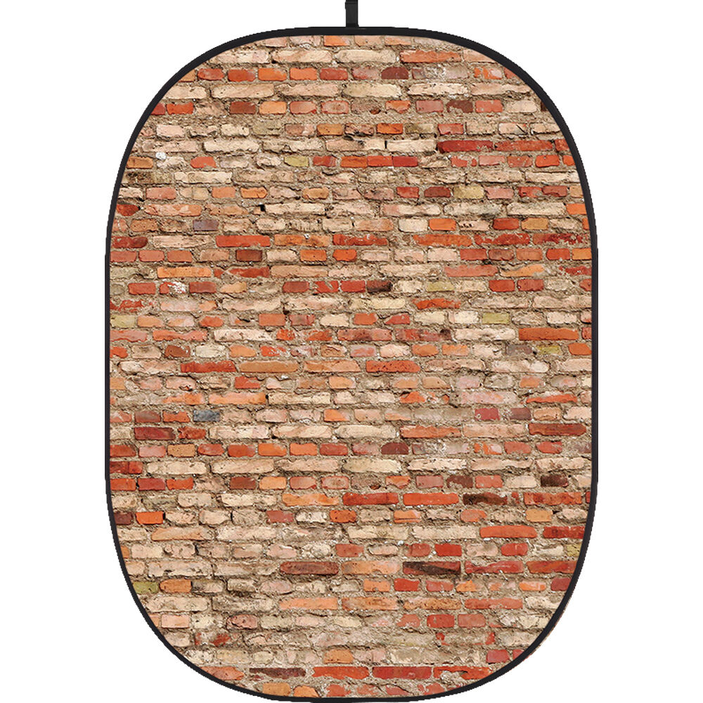 Fondo Colapsable Godox 5 x 6' (Pared de Ladrillo 5) - Sin Arrugas, Estructura Autosoportante, Ideal