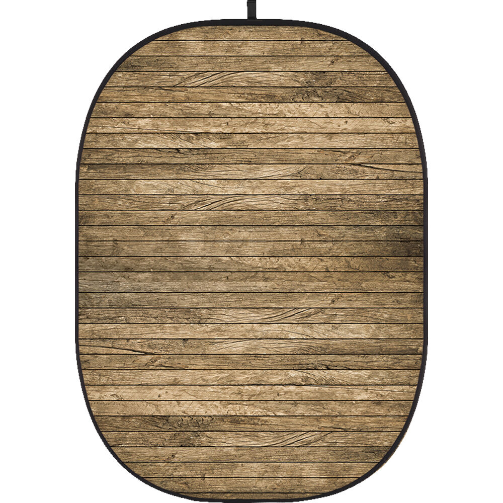 Fondo Colapsable Godox 5 x 6' (Pared de Madera 4) - Sin Arrugas, Estructura Autosoportante, Ideal p