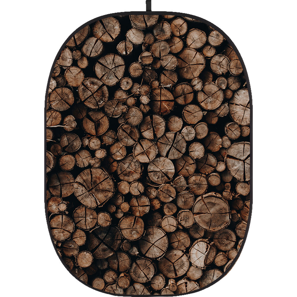 Fondo Colapsable Godox 5 x 6' (Pared de Madera 10) - Sin Arrugas, Estructura Autosoportante, Ideal