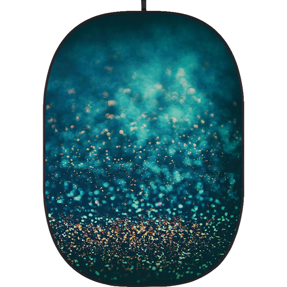 Fondo Colapsable Godox 5 x 6' (Textura Bokeh 12) - Sin Arrugas, Marco Autosoportante, Ideal para Pr