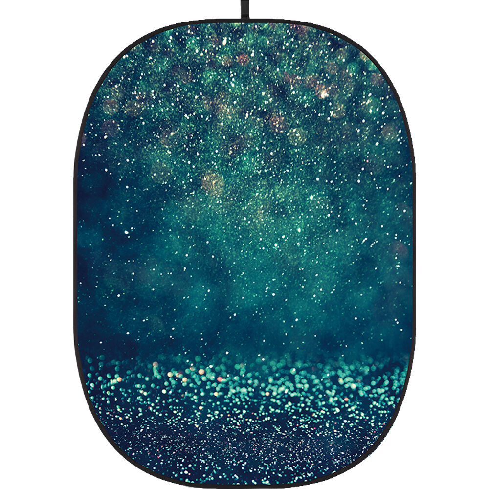 Fondo Colapsable Godox 5 x 6' (Textura Bokeh 13) - Sin Arrugas, Marco Autosoportante, Ideal para Pr