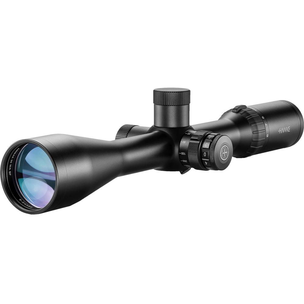 Hawke Sport Optics 6-24x50 Airmax 30 WA SF Riflescope - Diseñado para Carabinas de Aire, Amplio Cam