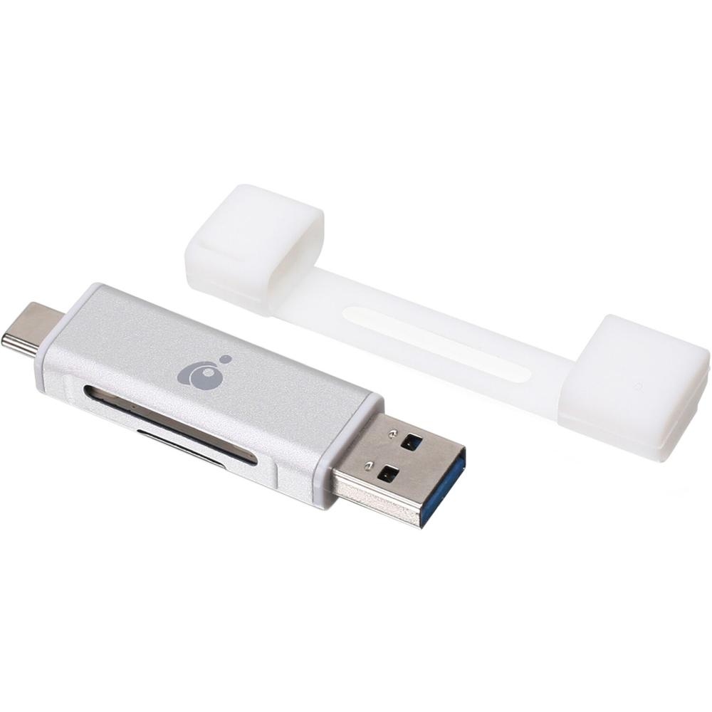 Lector/Escritor de Tarjetas IOGEAR USB Tipo-C Duo con Puertos USB 3.1, Soporte para SDXC, microSDXC