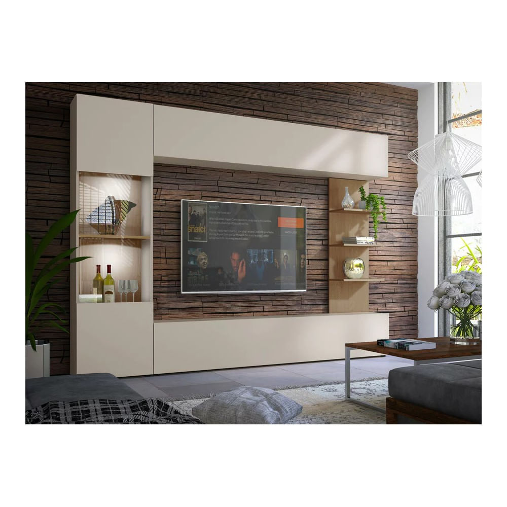 Mesa de TV Aurora Color CementoBlanco TU MESITA