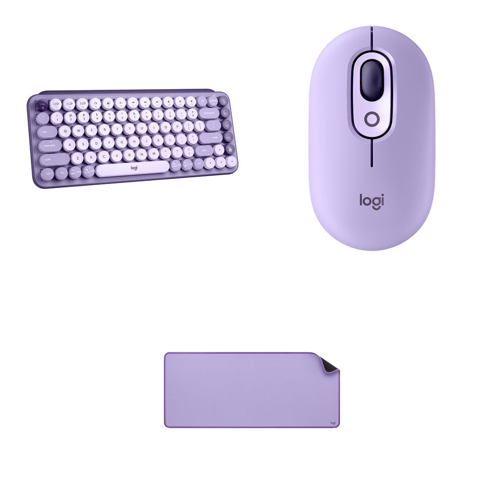 Logitech Wireless POP Keys y Silent Mouse + Bundle de Estera de Escritorio Studio (Cosmos) - Conecti 1745811-REG Logitech Wireless POP Keys y Silent Mouse + Bundle de Estera de Escritorio Studio (Cosmos) - Conecti 1745811-REG