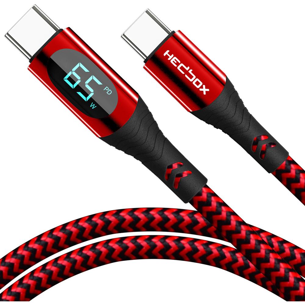 Cable de Carga USB-C LED Hedbox (3.9') - Pantalla LED, Power Delivery 3.0, Qualcomm Quick Charge 5.0 1786976-REG Cable de Carga USB-C LED Hedbox (3.9') - Pantalla LED, Power Delivery 3.0, Qualcomm Quick Charge 5.0 1786976-REG
