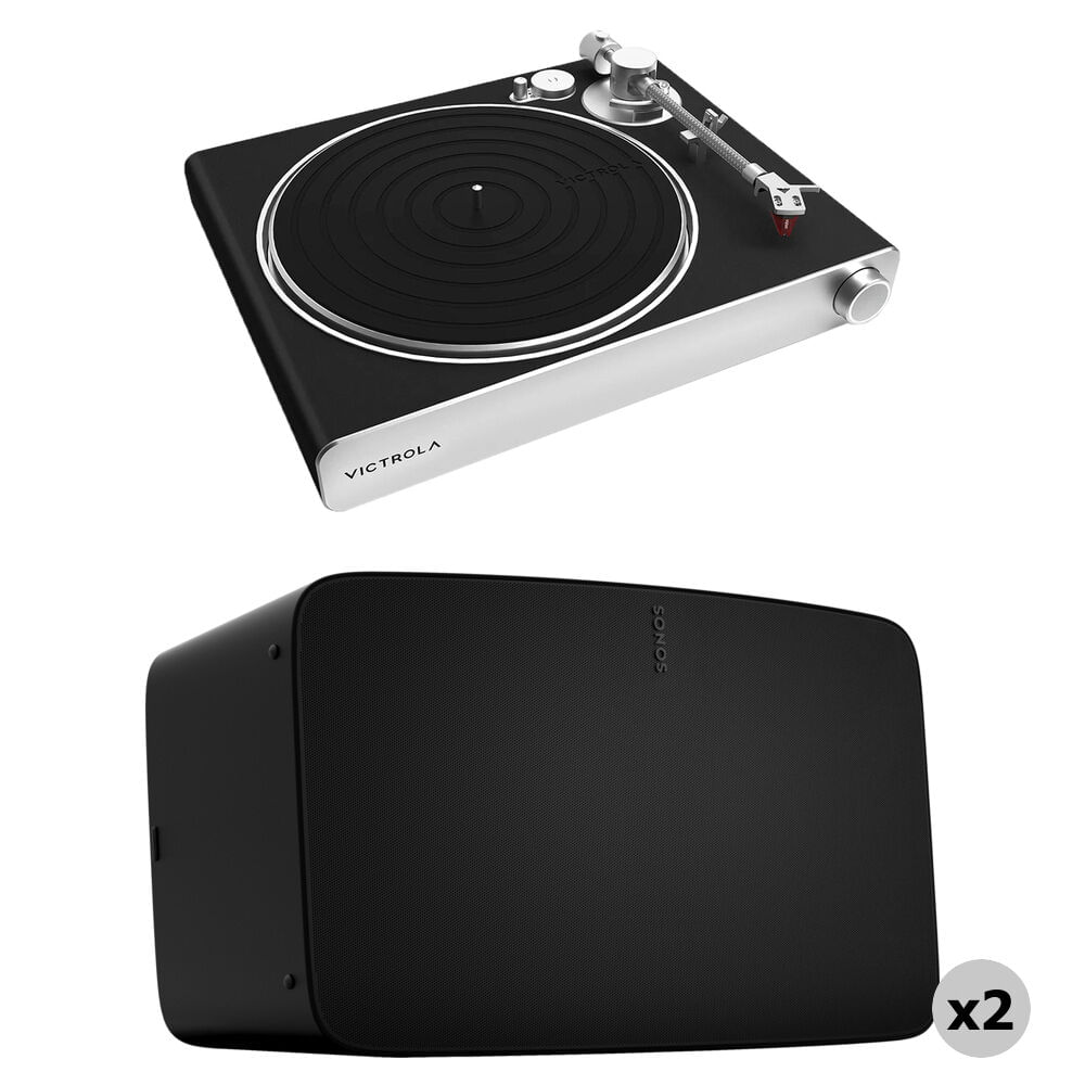 Victrola Stream Carbon: Tocadiscos con Kit de Altavoces Sonos Five Negros - Reproduce Vinilos 33 1/3 1793393-REG Victrola Stream Carbon: Tocadiscos con Kit de Altavoces Sonos Five Negros - Reproduce Vinilos 33 1/3 1793393-REG