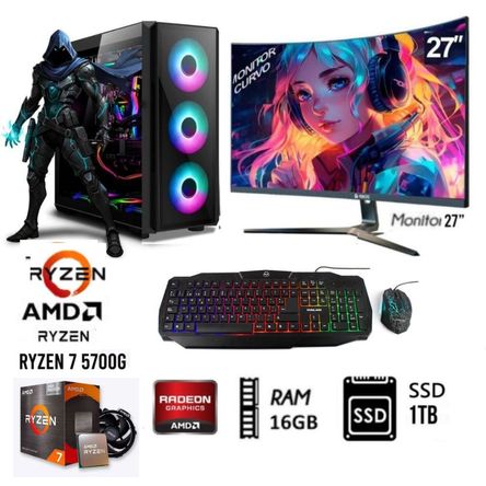 Computadora Pc GAMER RYZEN 7-5700G Ram 32GB Disco Solido SSD 2TB Monitor 27 FHD Computadora Pc GAMER RYZEN 7-5700G Ram 16GB Disco Solido SSD 1TB Monitor 27 FHD Computadora Pc GAMER RYZEN 7-5700G Ram 32GB Disco Solido SSD 2TB Monitor 27 FHD Computadora Pc GAMER RYZEN 7-5700G Ram 16GB Disco Solido SSD 1TB Monitor 27 FHD