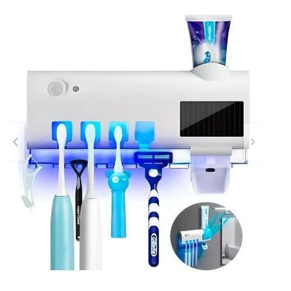 PORTA CEPILLOS DENTAL ESTERILIZADOR CON DESINFECTANTE LUZ RECARGABLE blanco PORTA CEPILLOS DENTAL ESTERILIZADOR CON DESINFECTANTE LUZ RECARGABLE blanco
