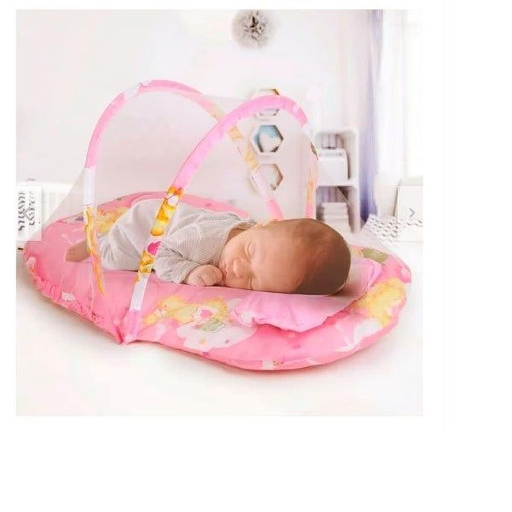 Mosquitero de Mallas para Bebes con Diseño Osito Rosado