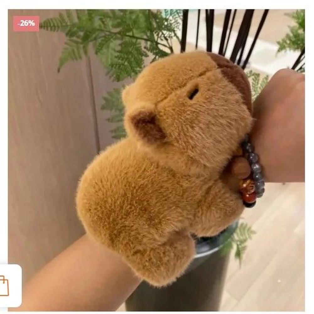 Peluche Capibara Pulsera grande kawaii beige Peluche Capibara Pulsera grande kawaii beige