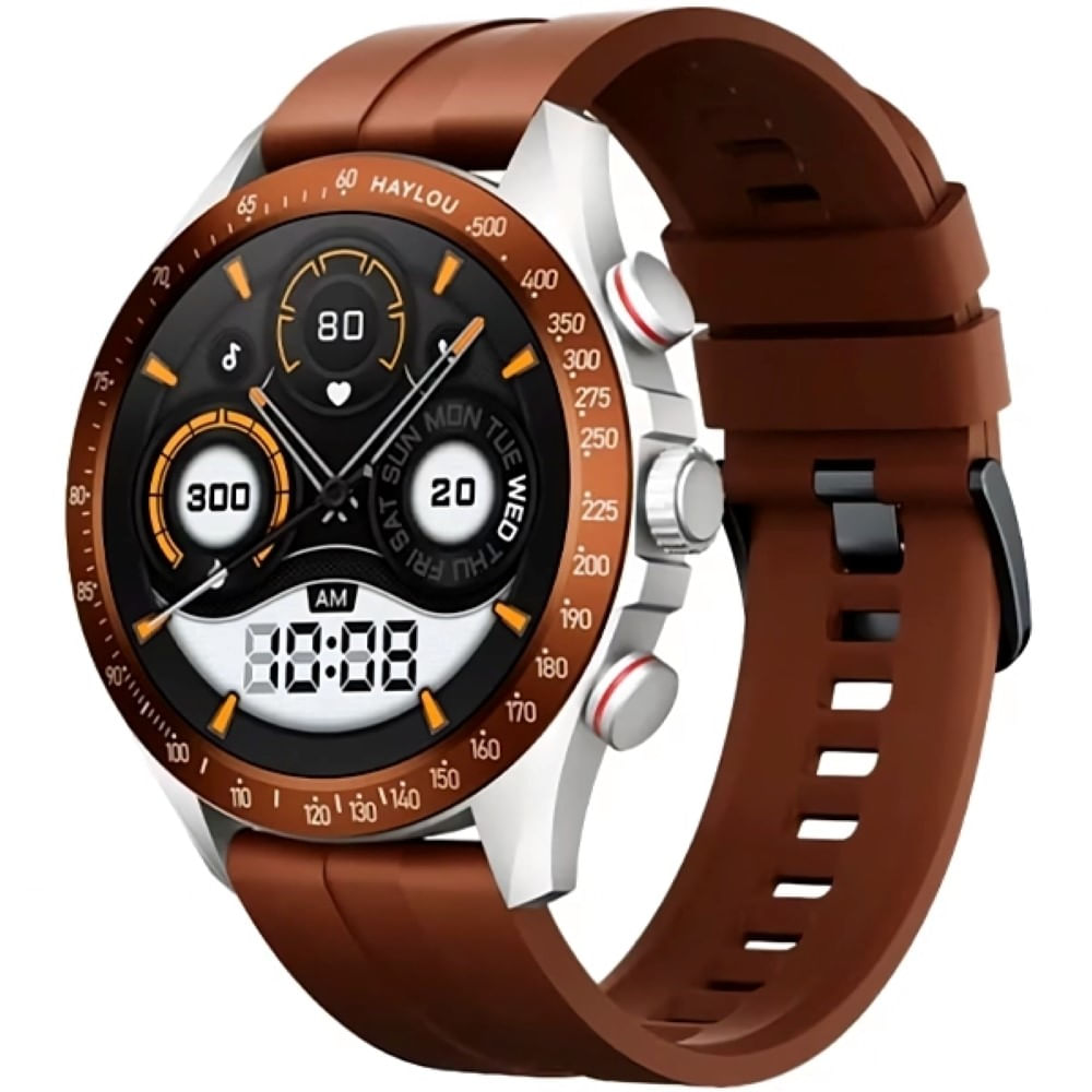 HAYLOU SMARTWATCH   SOLAR PRO - MARRON