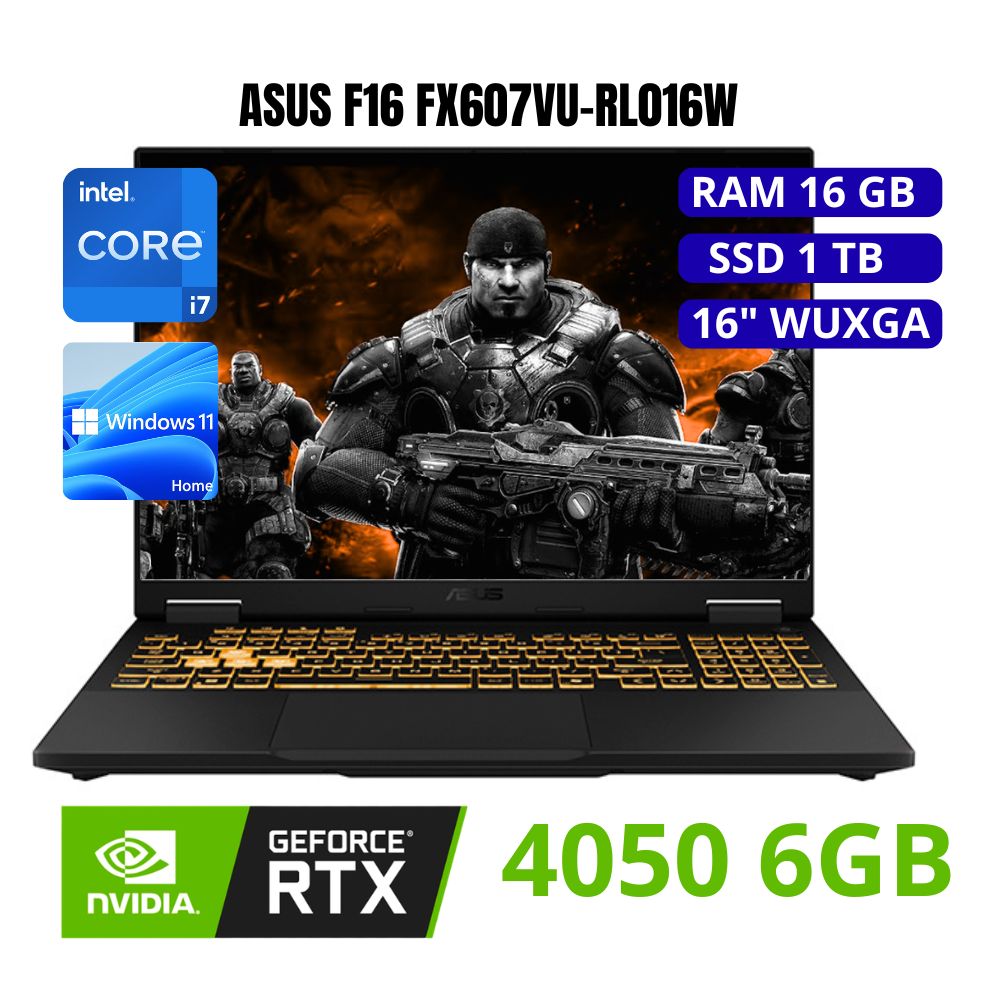 LAPTOP  GAMER ASUS TUF F16 FX607VU-RL016W INTEL CORE I7Ram 16GB  SSD 1TB -90NR0N06-M005M0