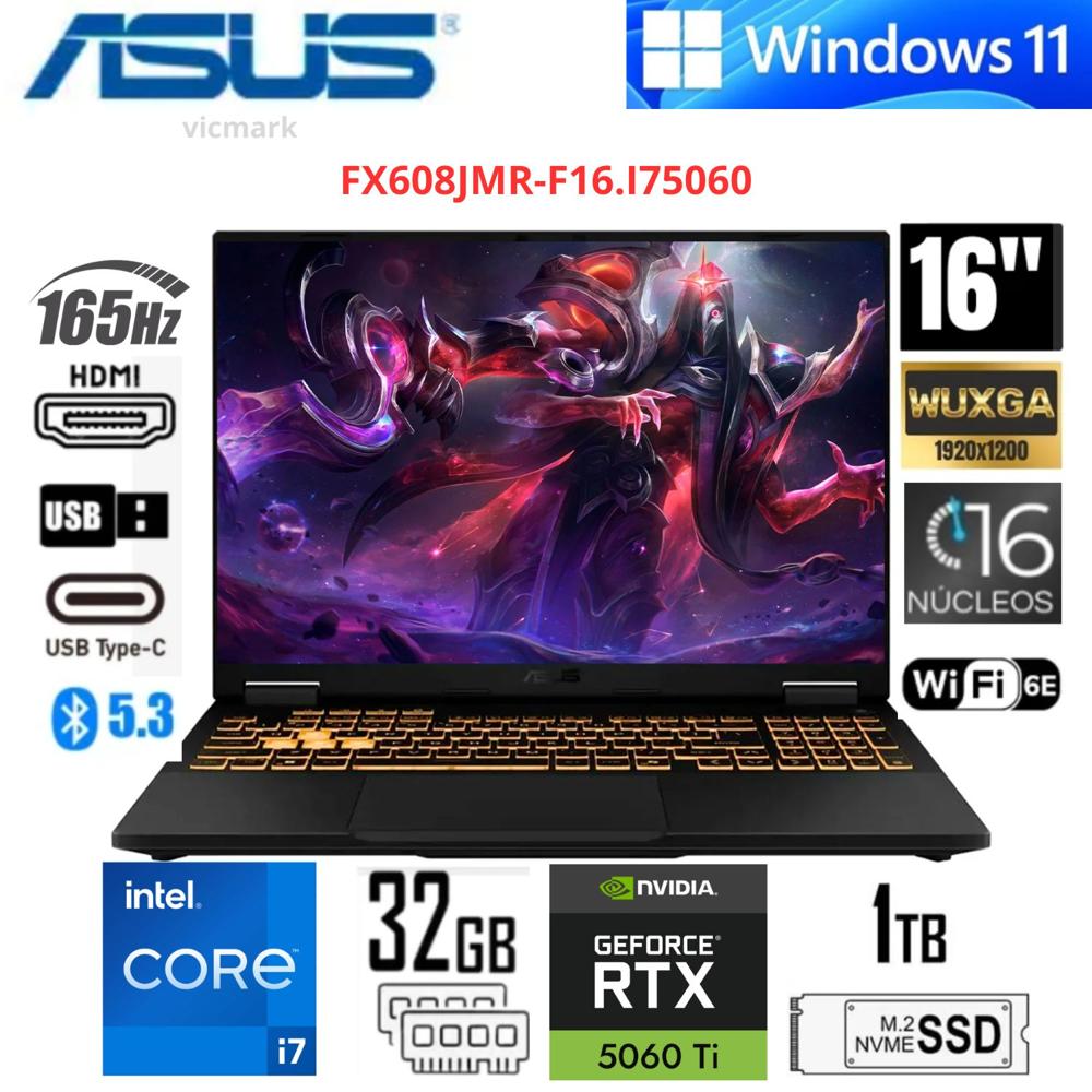 ASUS TUF FX608JMR-F16.I75060 WUXGA 165Hz i7-14650HX RTX 5060 32GB 1TB SSD