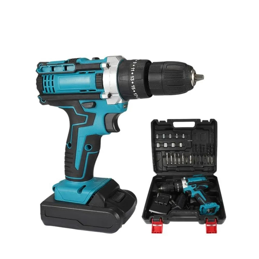 KIT DE TALADRO INHALAMBRICO CON 2 BATERIAS DE 21V