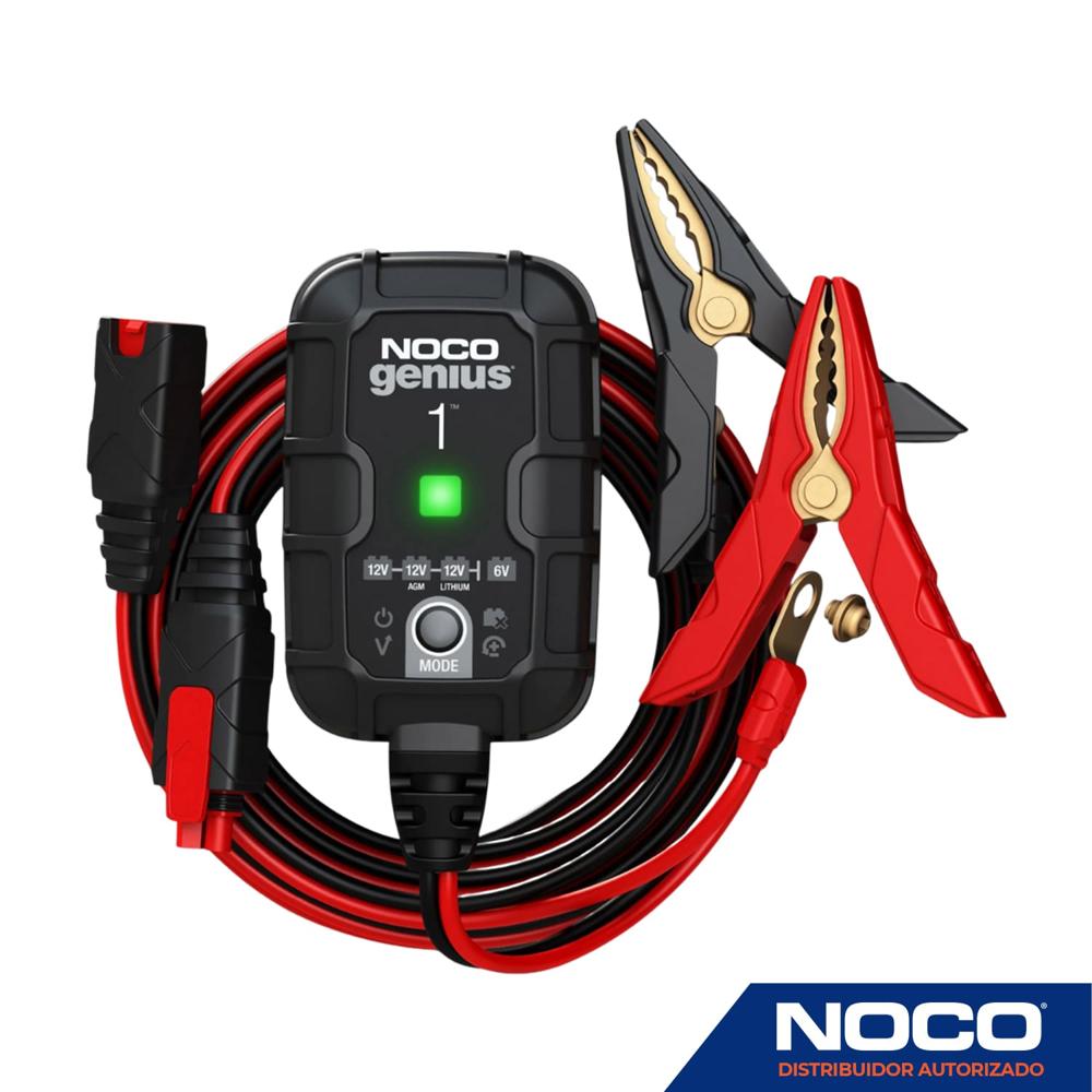 Cargador de Batería Noco Genius1 1A 6V 12V Auto y Moto