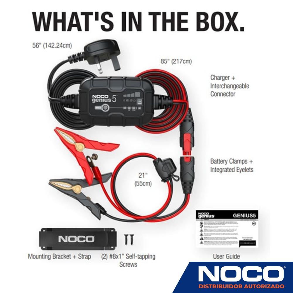 Cargador de Batería Noco Genius5 5A 6V/12V Auto y Moto