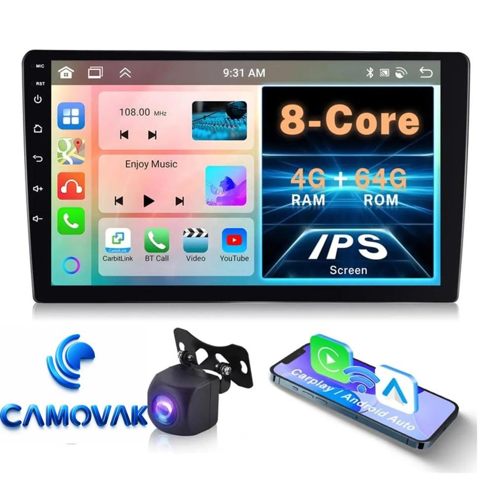 AUTORADIO 4 64GB QLED LA MORADITA  09PULG  ANDROID CARPLAY