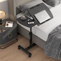 MESA PARA LAPTOP DE ALTURA E INCLINACIÓN REGULABLE CON RUEDAS