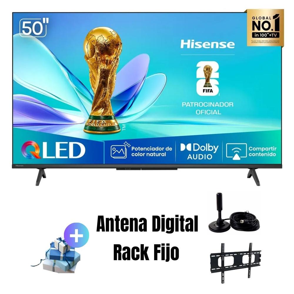 Televisor 50'' QLED HISENSE VIDAA 50Q4SV 2025 - Ant - Rack Fijo