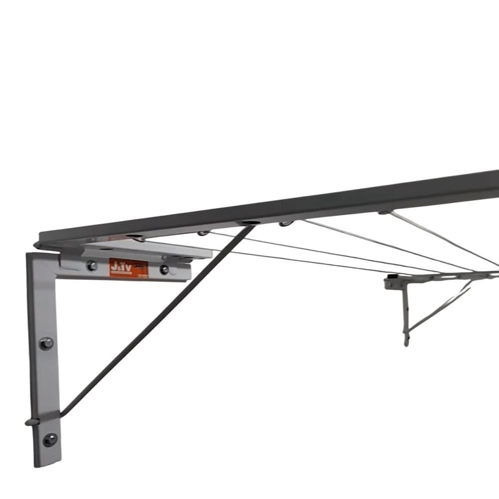 Tendedero De Ropa Reforzado Plegable 5 Líneas 3m Pared - Blanco