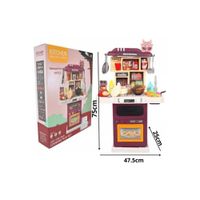 Cocina con Luces y Sonido Rosado 64 piezas