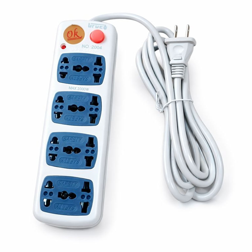 Extensión Multifunción 4 Tomas con Interruptor