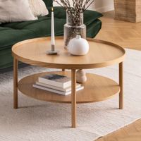 Mesa de centro Circular Banbury Marron - Masiva Home