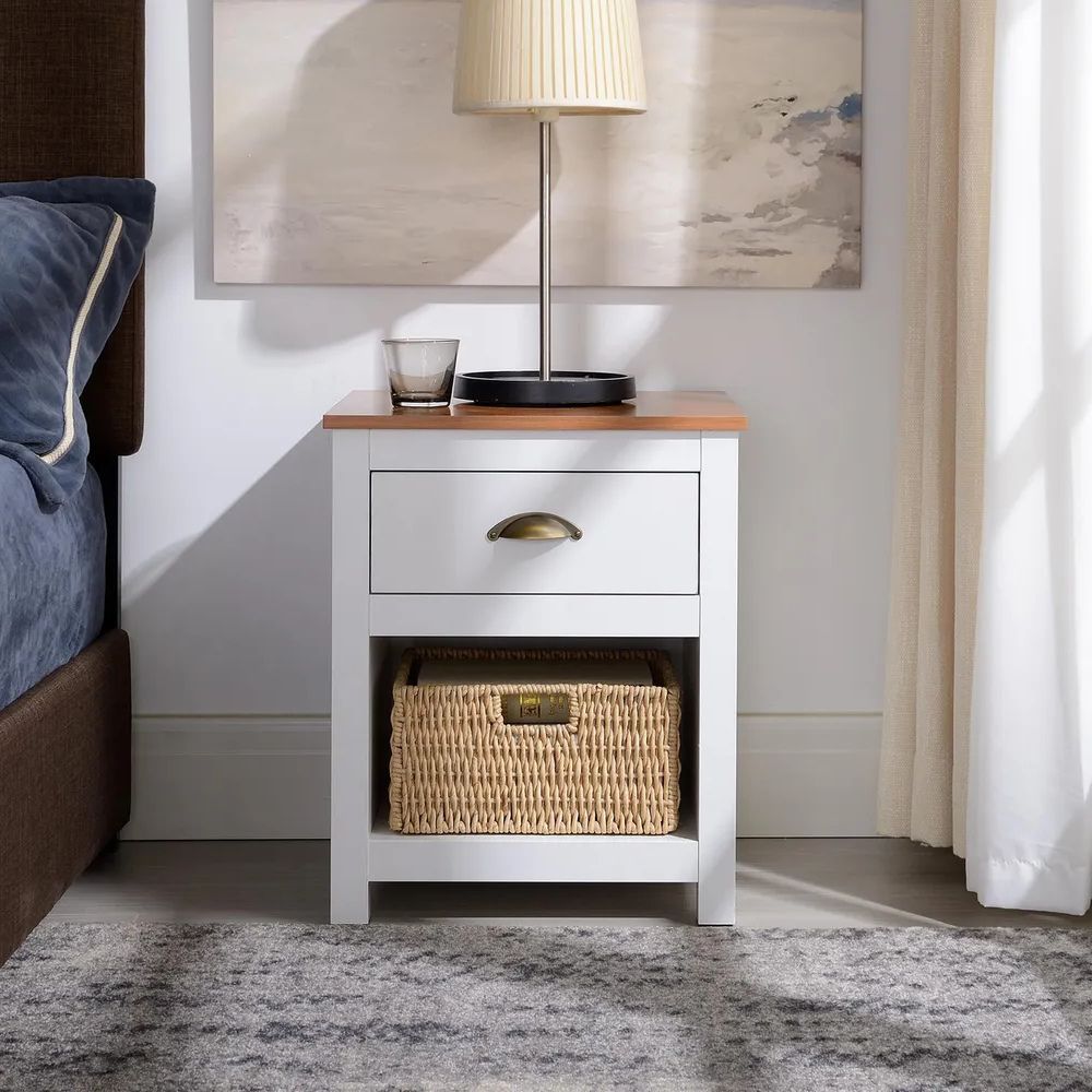 Velador Mesa de Noche MiaBella Blanco | Masiva Home